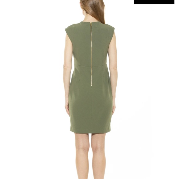 Alexia Admor “Wren” Army Green Sleeveless Dress - Picture 3 of 8